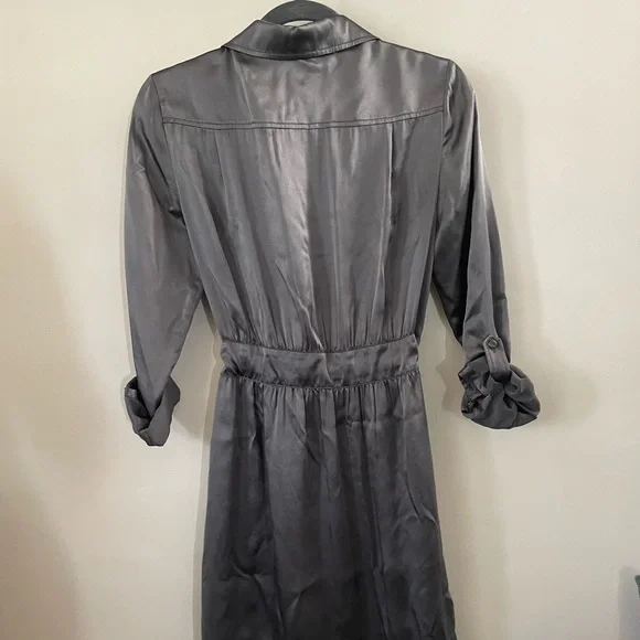 Gray silk dress - Banana Republic - Picture 2 of 3
